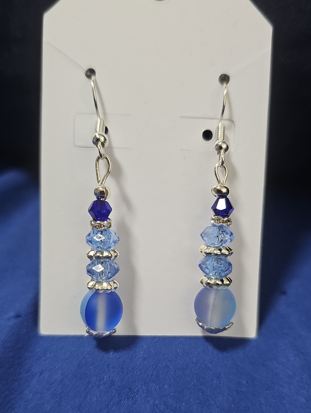Blue Crystal Drop Earrings - Women Jewelry